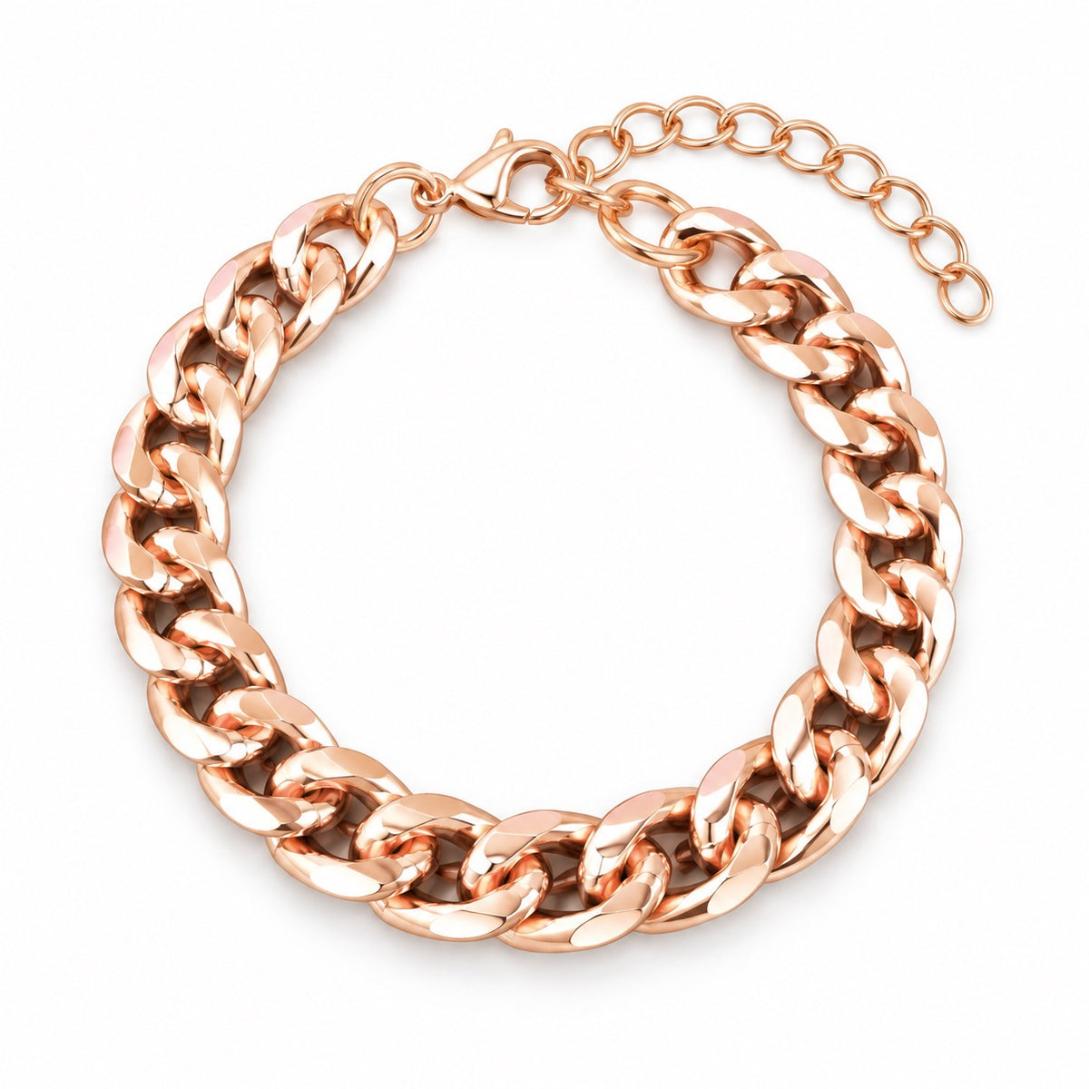 Rose-Gold-Tone Chunky Curb Chain Bracelet