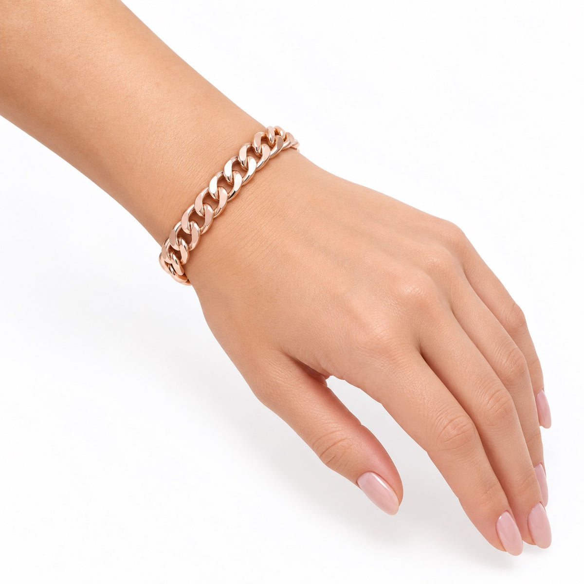 Rose-Gold-Tone Chunky Curb Chain Bracelet
