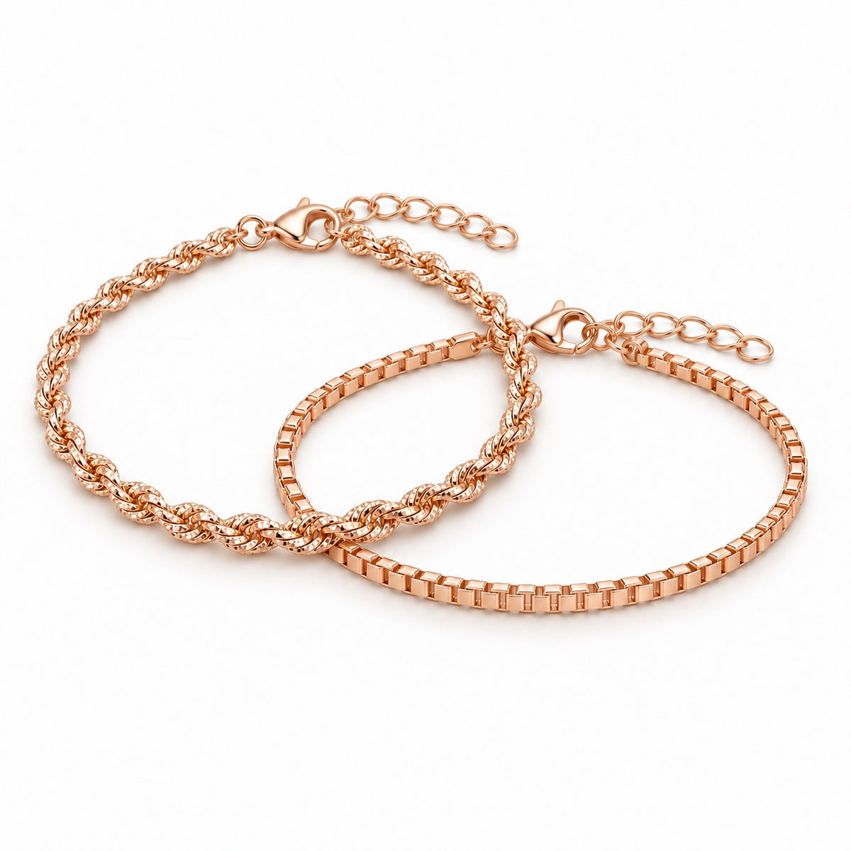 Rose-Gold-Tone Two-Piece Bracelet Set