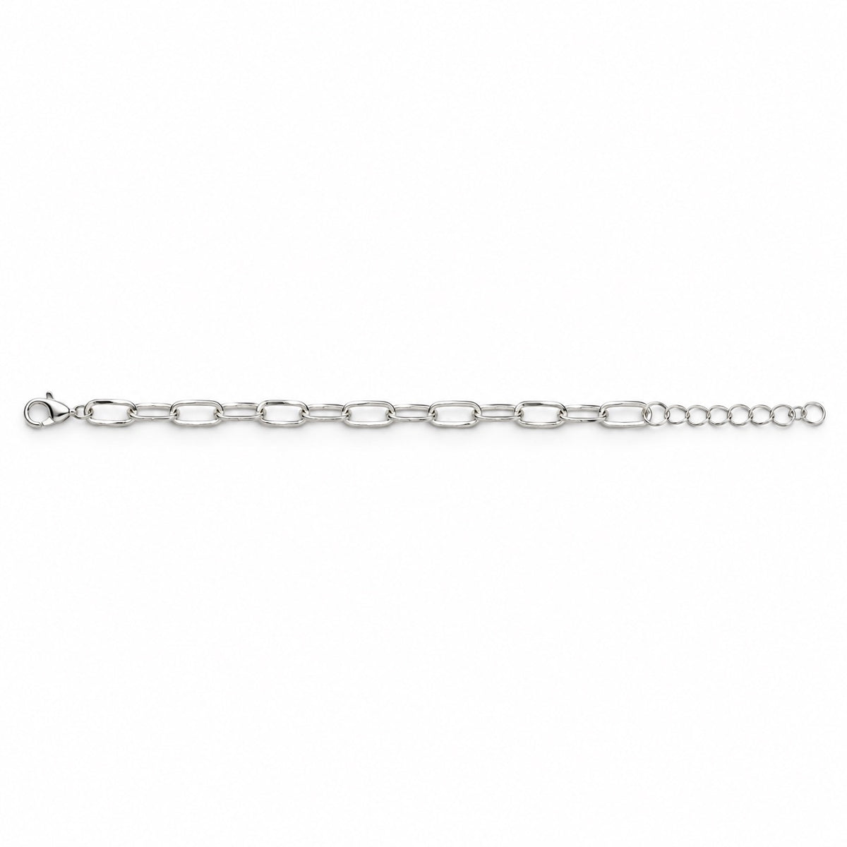 Silver-Tone Paperclip Chain Bracelet
