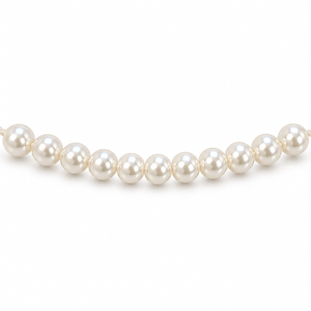 Faux Pearl Necklace with Gold-Tone Toggle Clasp