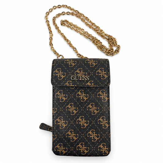 Pre-Loved GUESS Monogram Phone Crossbody Bag