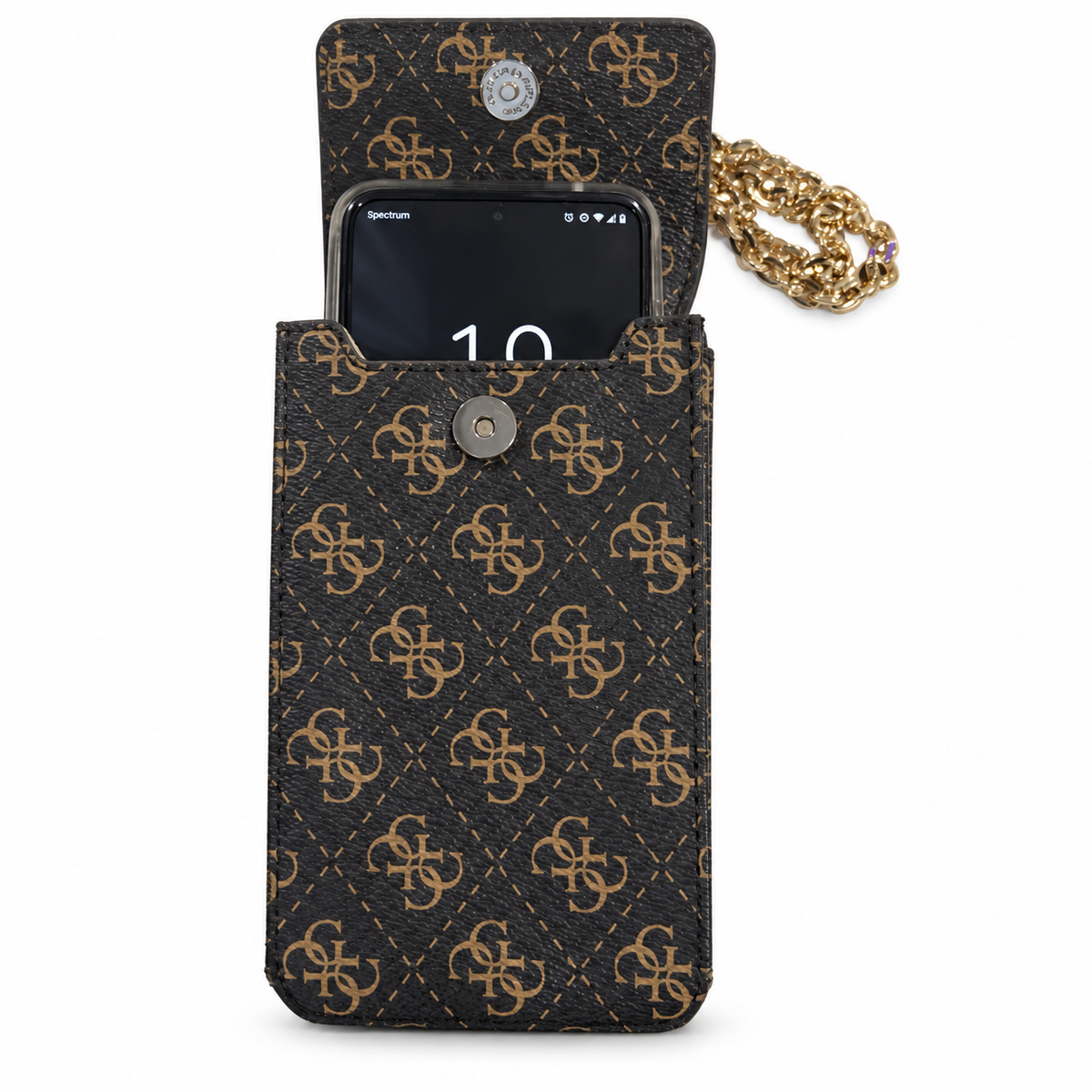 Pre-Loved GUESS Monogram Phone Crossbody Bag